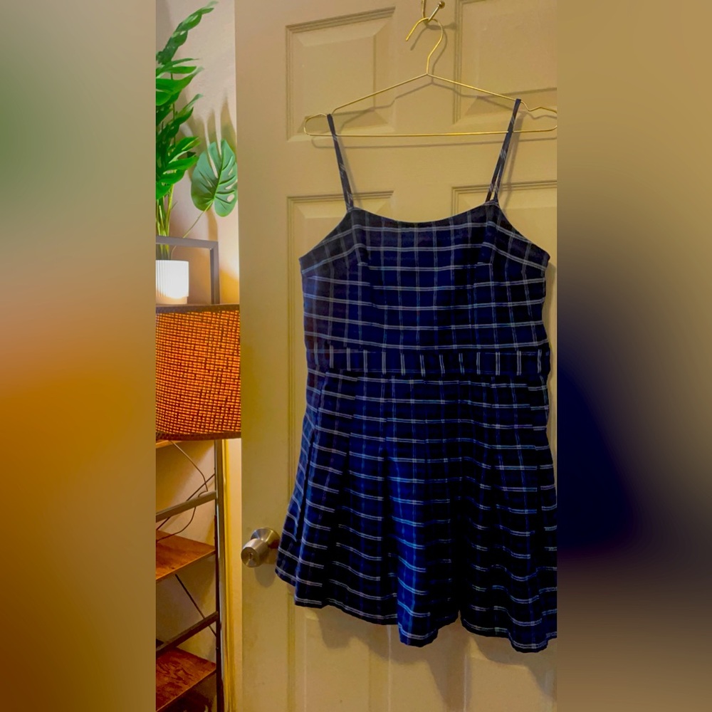 H&M Blue and White Spaghetti Strap Sundress women’s/teen  large